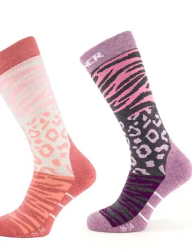 Chaussettes Animal 2 Unités Purple / Pink EU 36-38