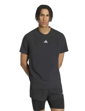 Adi365 Aspyre Running Short Sleeve T-shirt Black M Men - Adidas - FashionsVida