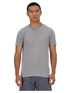 T-shirt à Manches Courtes Sport Essentials Heathertech Athletic Grey Heather L - New Balance - FashionsVida