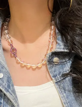 Mm Natural White Crystal Collarbone Necklace - Aliexpress - FashionsVida