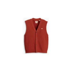 Levi'S Mens Button Down Regular Fit Vest In Rooibos Tea - Orange - Size X-Small