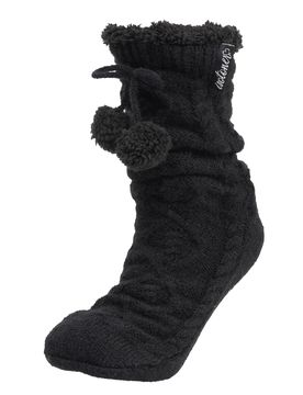 Chaussettes fourrées Pompons Noir noir 35/38
