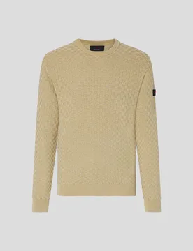 Maglia Omnium Peutereu sabbia in puro cotone con lavorazione testurizzata - Peuterey - FashionsVida