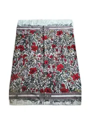 Virgin Wool Tapestry Floral Throw