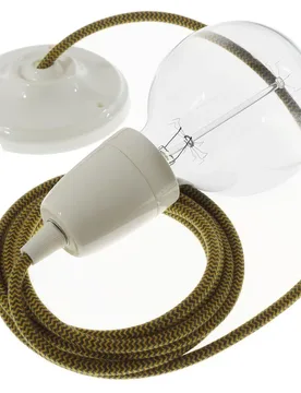 Cables Suspension Luminaire Rz27 Zigzag Diy 2 M Golden Honey / Anthracite / White One Size - Creative - FashionsVida