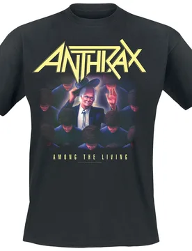 T-Shirt - Among The Living - S bis XXL - für Männer - Größe S - schwarz - Lizenziertes Merchandise! - Männer - male - Anthrax - FashionsVida