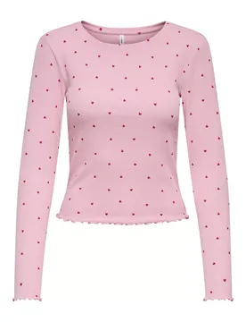 ONLFENJA L/S CROPPED AOP TOP JRS feale