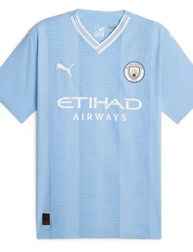 T-shirt à Manches Courtes Domicile Manchester City Fc Authentic 23/24 Light Blue S Homme - Puma - FashionsVida