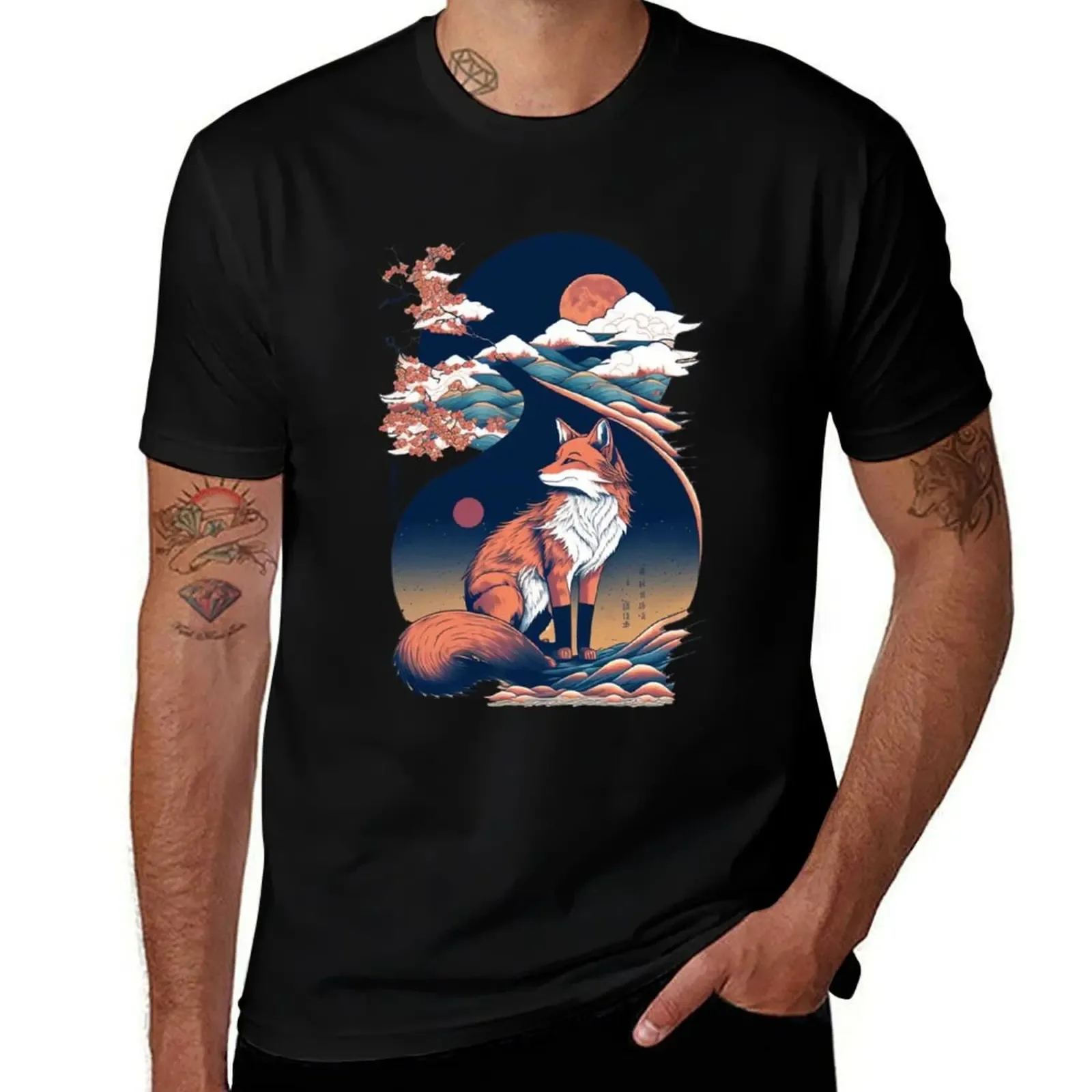 Japanese Fox T-Shirt Performance Workout Short Sleeve Tee T-Shirt - Aliexpress - FashionsVida
