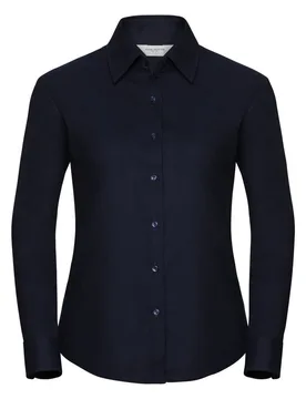Collection Ladies/womens Long Sleeve Easy Care Oxford Shirt (Bright Navy) - Multicolour - Size X-Large - Russell athletic - FashionsVida