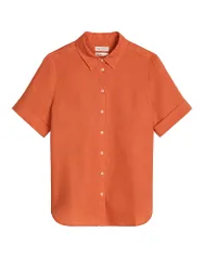 Blusa di lino arancione 34
