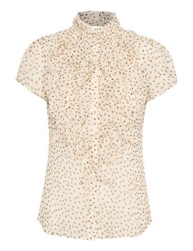 SAINT TROPEZ Blusa crema / marrón