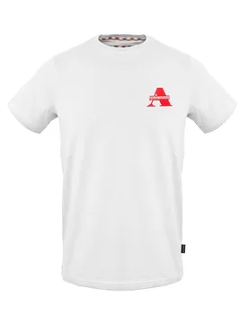 Mens Regular Fit Crew Neck Short Sleeve T-Shirt In White - Size Medium - Aquascutum - FashionsVida
