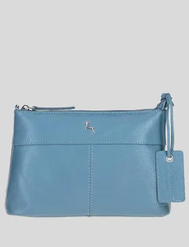 Dublin' Elegant Real Leather Crossbody Bag - Blue - Size: One Size - Ashwood Leather - FashionsVida