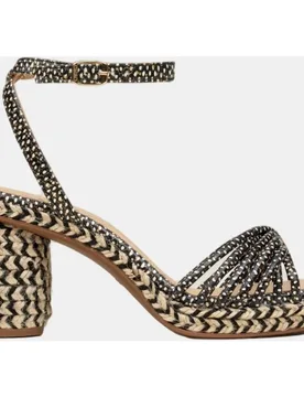 Sandalia con tacón alto y lazo - Gaimo - FashionsVida