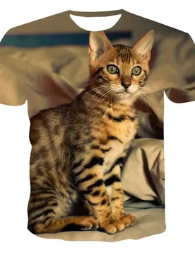 New Summer 3d Printing Cute Cat Short-sleeved Shirt Men And Women Casual Street Sports Breathable Thin Translucent T-shirt - Aliexpress - FashionsVida