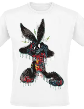 T-Shirt - Bugs Bunny - Dripping Paint - M bis 3XL - für Männer - Größe M - weiß - EMP exklusives Merchandise! - Männer - male - Looney Tunes - FashionsVida