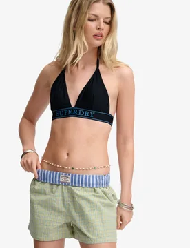 Superdry Damen Logo Triangle Bikini-top Navy - Größe: 40 - 39.99 - FashionsVida