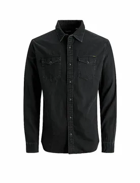 Camisa vaquera de corte ajustado Jjesheridan negro L - Jack & jones - FashionsVida