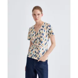 Camiseta de mujer estampada, manga corta