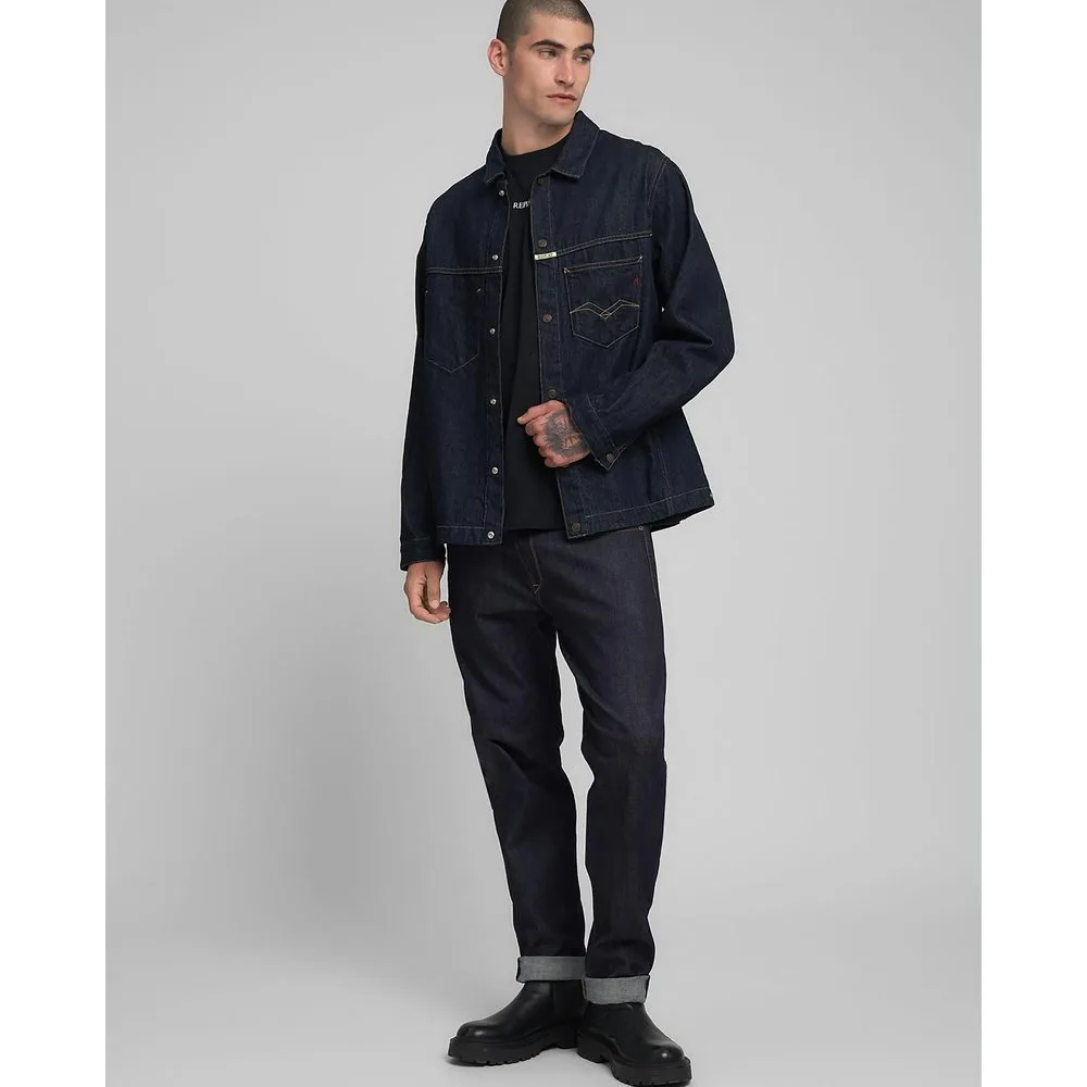 Cazadora vaquera de hombre abotonada - Replay - FashionsVida