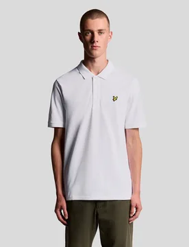 Men's Cotton Polo Shirt in White - Lyle & Scott - FashionsVida