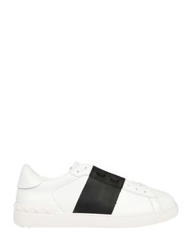 Open Leather Sneakers