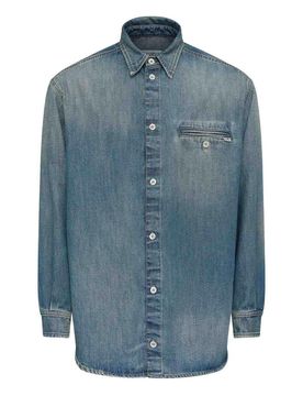Camicia Di Jeans Con Tasca