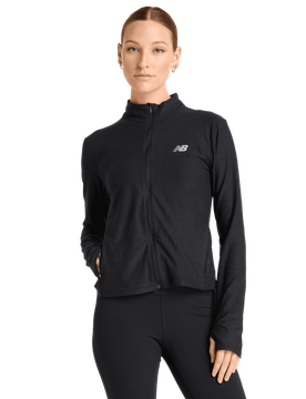 Space Dye Full Zip Donna - Top da pista Nero - Taglia XL - Poly Jersey XL