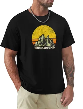 Rockhound Mountains Yellow Sunset T-Shirt Essential Solid Color T-Shirt - Aliexpress - FashionsVida