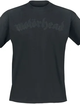 T-Shirt - Black On Black Logo - S bis 4XL - für Männer - Größe 4XL - schwarz - Lizenziertes Merchandise! - Männer - male - Motörhead - FashionsVida