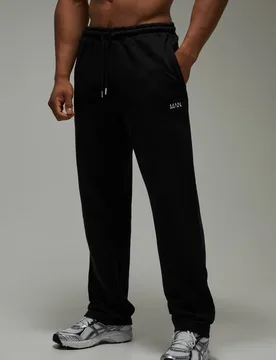 Men's Active Straight Leg Man Dash Jogger Black Size Medium Black M - boohooMAN - FashionsVida
