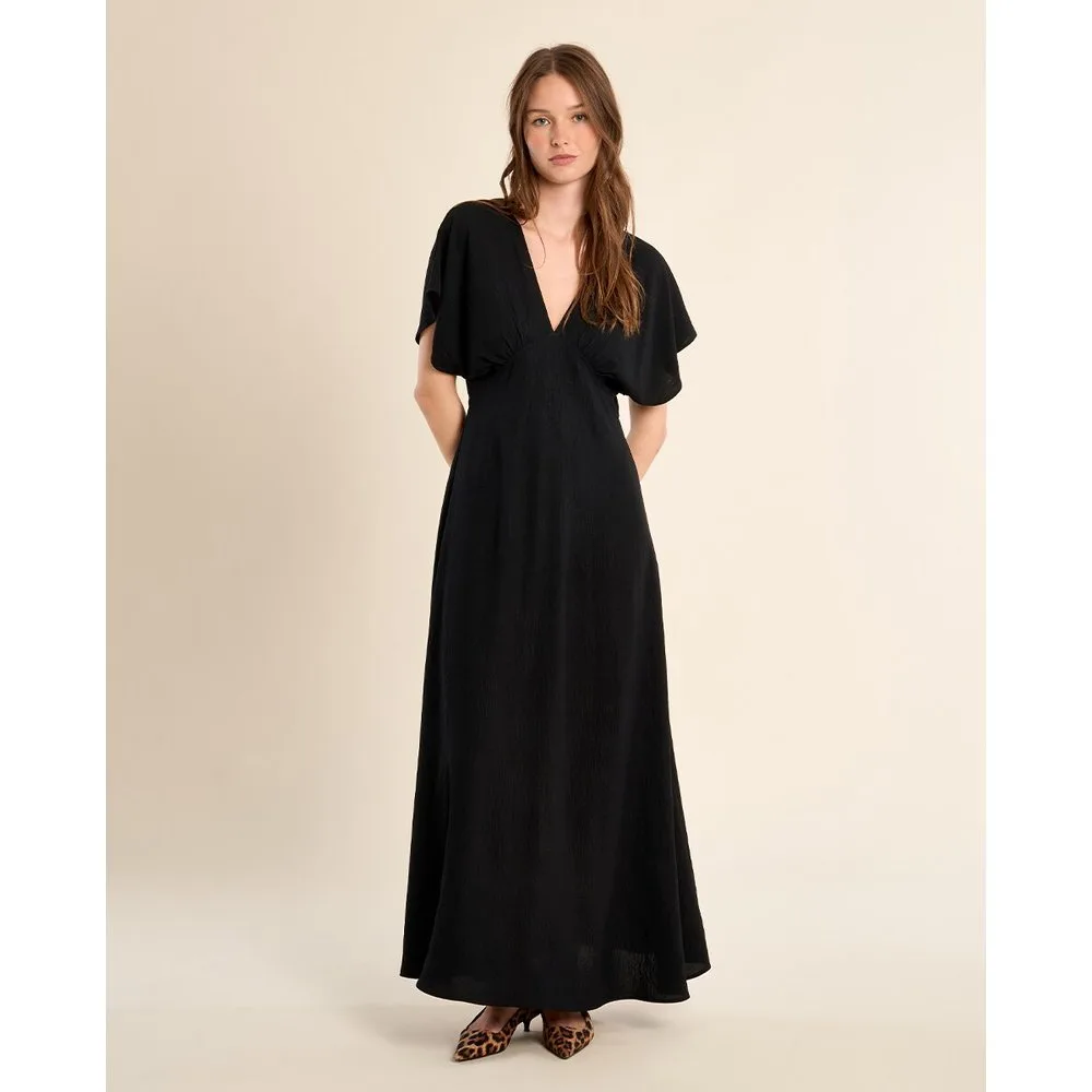 Vestido largo de manga corta mariposa - Molly Bracken - FashionsVida