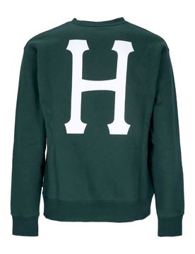 Felpa Girocollo Uomo Essentials Classic H Crew Forest Green