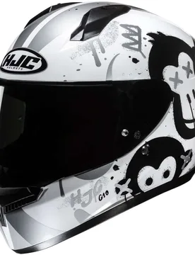 Casco Moto Bambino Integrale C10 GETI MC10 Bianco Nero taglia XXS - HJC - FashionsVida