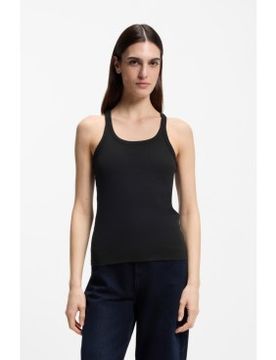 Para mujer. 50554664 Camiseta sin mangas espalda nadadora (M), Casual, Algodón, Sin mangas / Tirantes