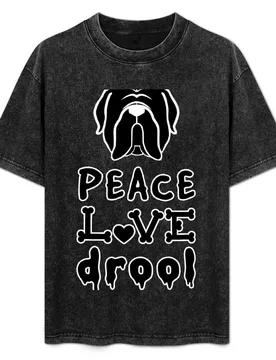 Mastiff love! Peace. love. drool - the perfect Mastiff design T-Shirt Basic Simple Casual Short Sleeve Tee - Aliexpress - FashionsVida