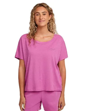 T-shirt à Manches Courtes Essentials Script Scoop Neck Electric Fuschia M - O´neill - FashionsVida