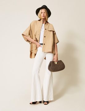 Twinset Poncho en gabardine