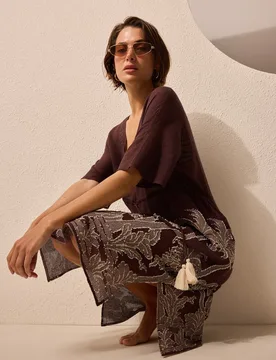 Kaftán bordado palmeras - Énfasis - FashionsVida