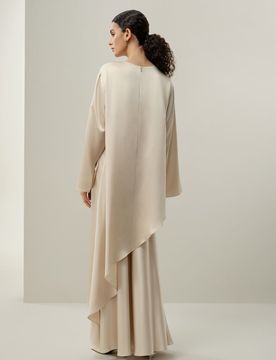 Tunique en Soie Stretch Élégante Asymétrique M