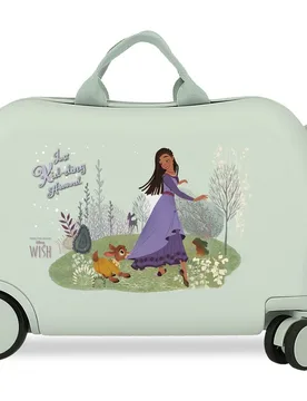Maleta infantil 2 ruedas multidireccionales Wish Playing with Valentino con capacidad de 24L en menta - Disney - FashionsVida