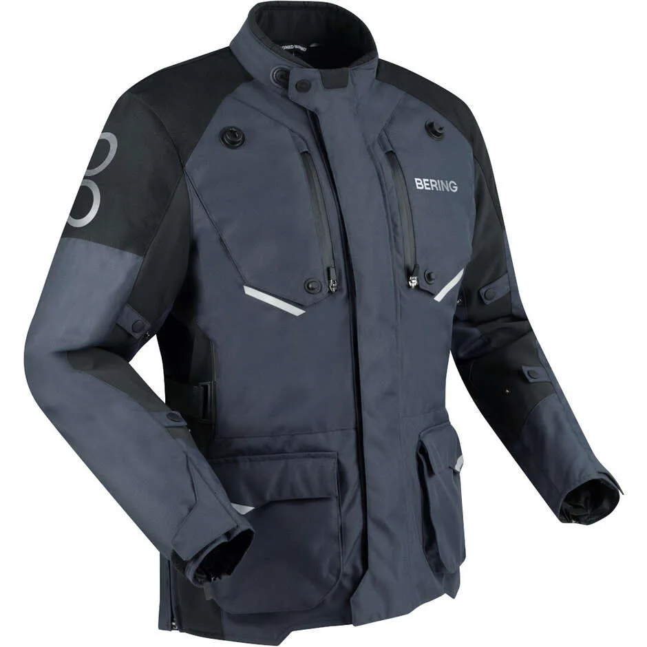 Giubbotto Moto CALGARY Nero Grigio taglia L - Bering - FashionsVida