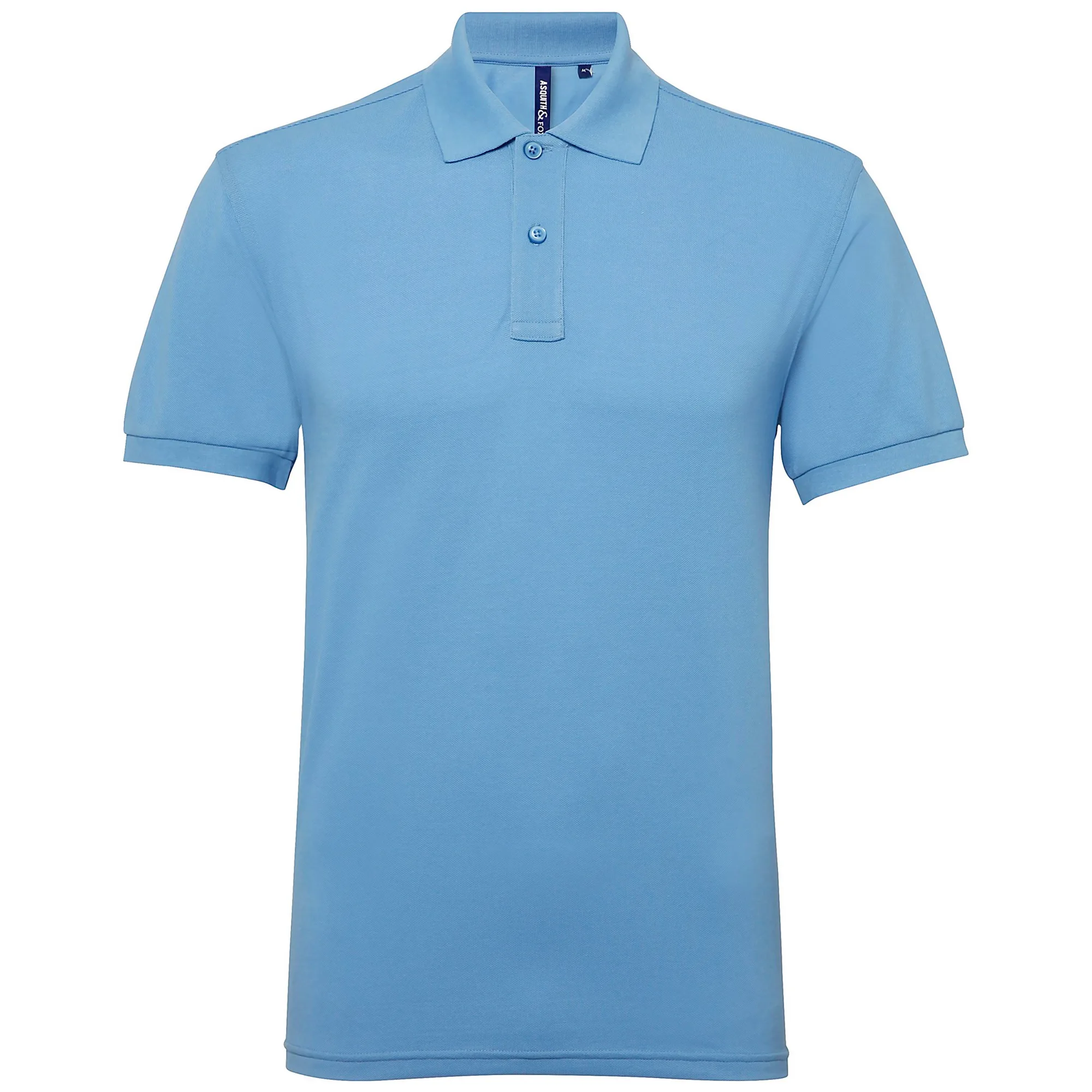 Mens Short Sleeve Performance Blend Polo Shirt (Cornflower) - Yellow - Size Large - Asquith & Fox - FashionsVida