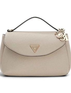 Borsa Evie Top Handle Flap Donna Light Taupe in Materiale Sintetico con Logo 4G e Charm
