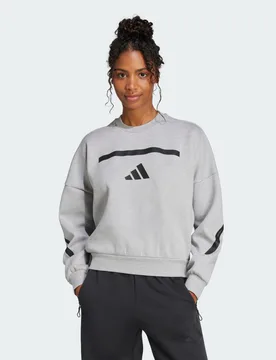 Felpa Z.N.E. L Medium Grey Heather - Adidas - FashionsVida