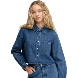 Camisa crop vaquera mujer Nimes-W Blue