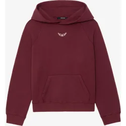 Zadig & Voltaire - Sudadera de mujer con capucha 100% algodón, estampado y strass