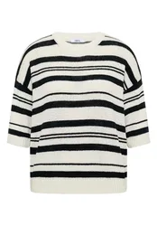 XL Striped Tapeyarn Pullover female