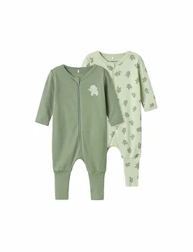 Pigiama da neonato NBMNIGHTSUIT confezione da 2 verde chiaro 56 - Name it - FashionsVida